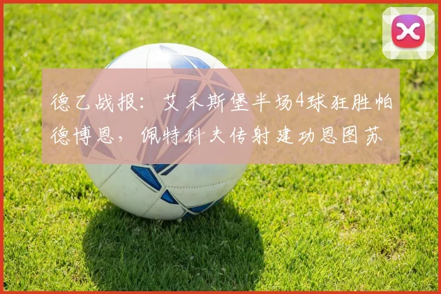 德乙战报：艾禾斯堡半场4球狂胜帕德博恩，佩特科夫传射建功恩图苏破门解析